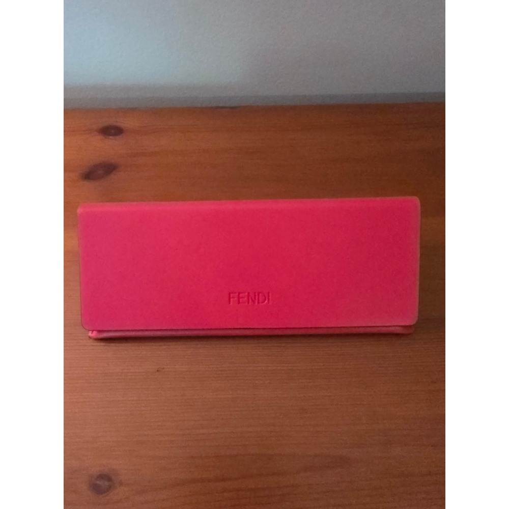 Fendi Red Hard Shell Eyeglass Sunglasses Case Magnetic Closure Luxury Accessory